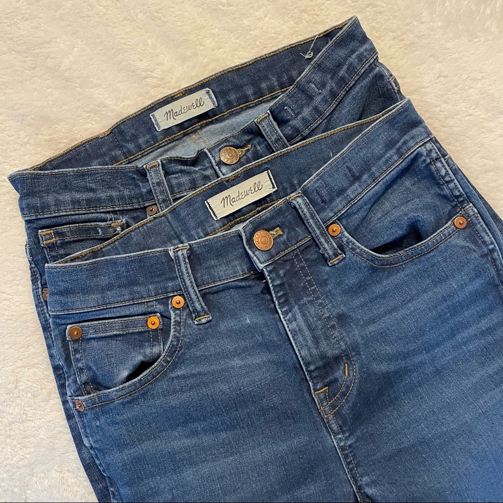 Two Pairs Madewell 9" High Rise Skinny Jeans Bundle 26